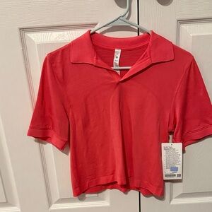 Lululemon Athletica Bold Coral Crop Top